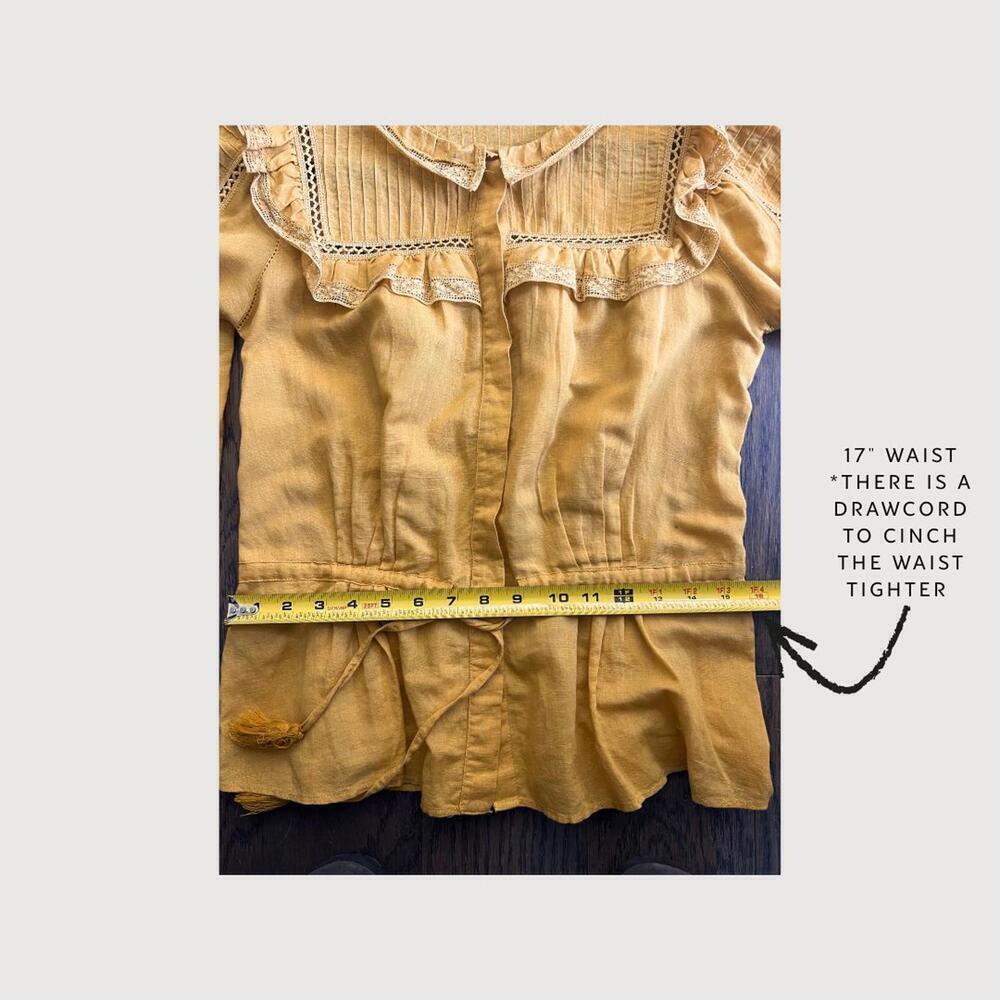 Rare Tuckernuck Sea New York Seraphina Long Sleeve Ruffle Blouse coastal cowgirl - Picture 8 of 8